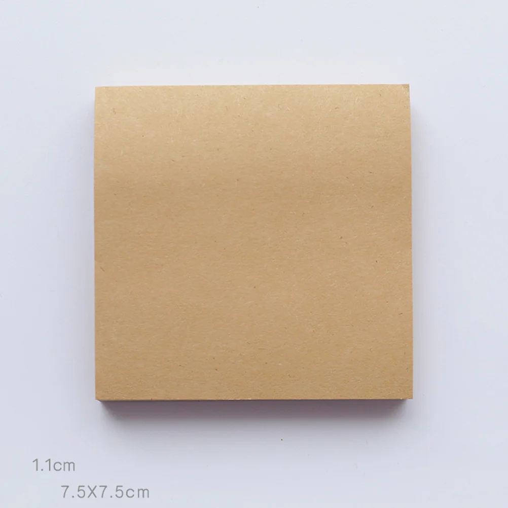 7Pcs Eco-Friendly Kraft Paper Premium Cowhide Material Horizontal Line Office Message Note for School Office