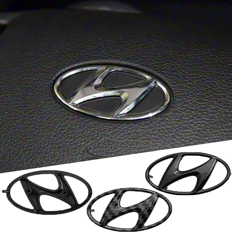 Emblema Central de Substituição para Volante de Carro para Hyundai Accent Azera Elantra Ioniq Palisade Tucson Tuscani Veloster Acessórios