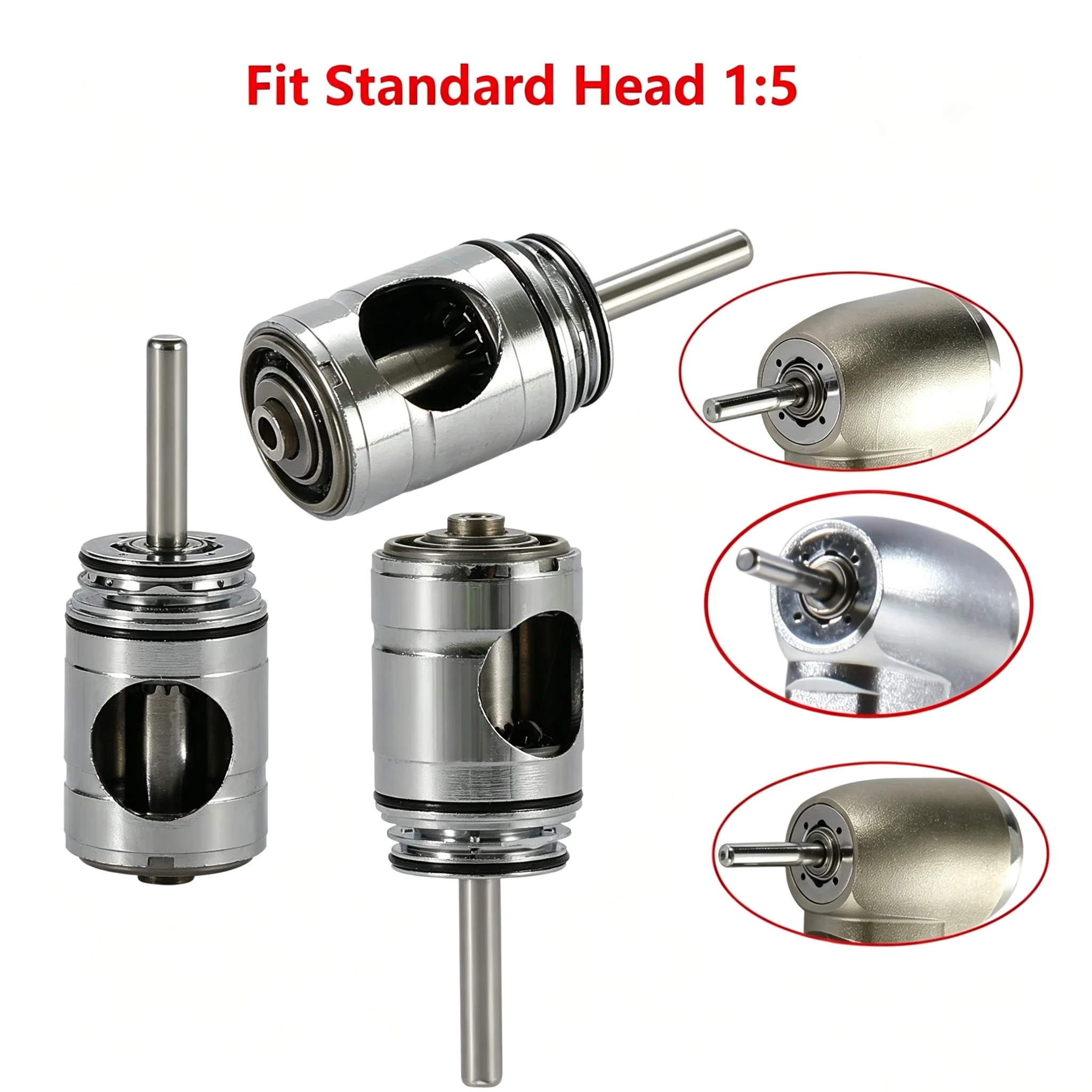 Dental Electric 1:5 Fiber Optic Contra Angle Handpiece Standard Head Cartridge Rotor For NSK S-Max M95L,M95,Ti-Max X95, X95L
