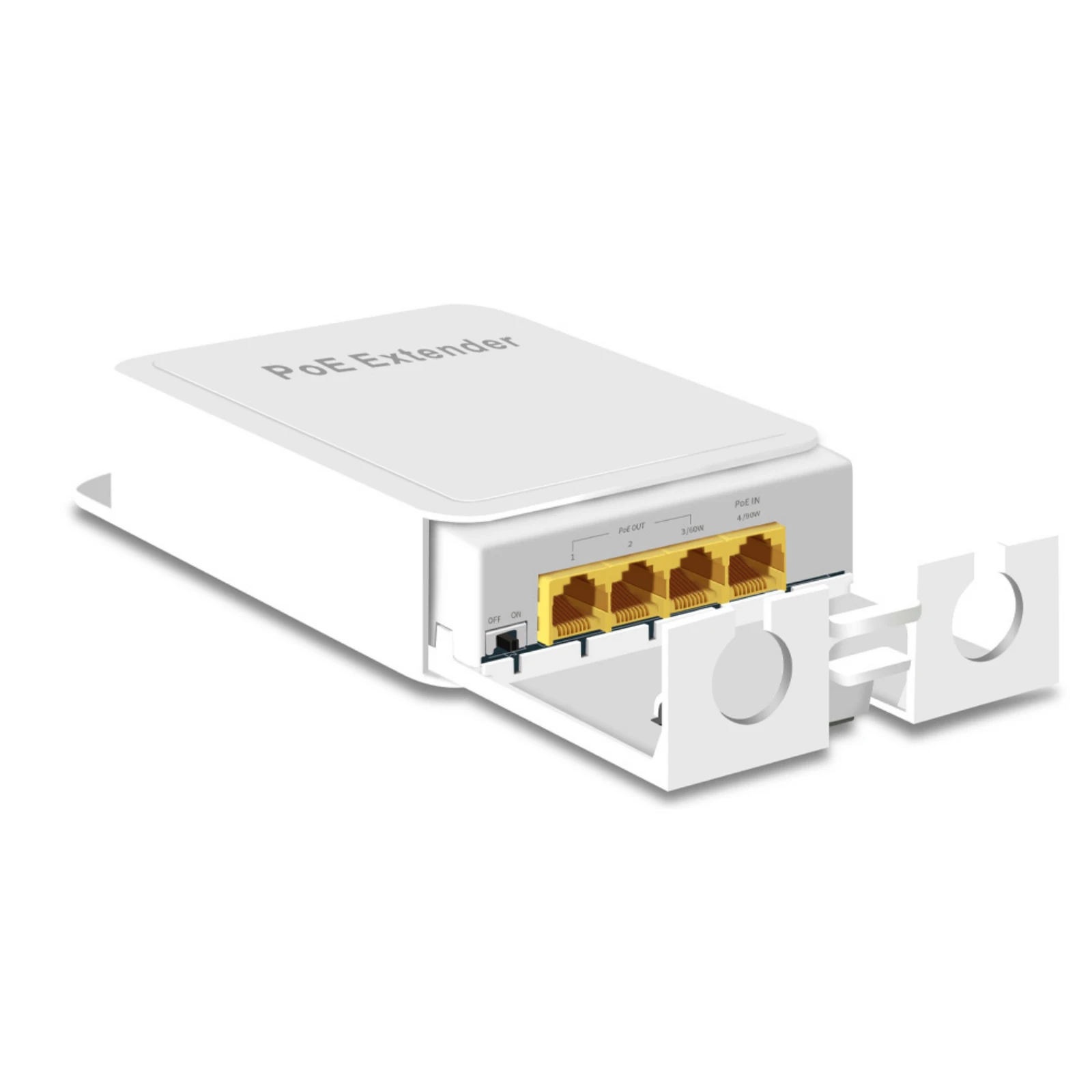 4 Port Waterproof POE Extender 4 Port Repeater 1 in 3 out 1000Mbps Outdoor Network IP55 VLAN 44-57V For POE Camera Accessories