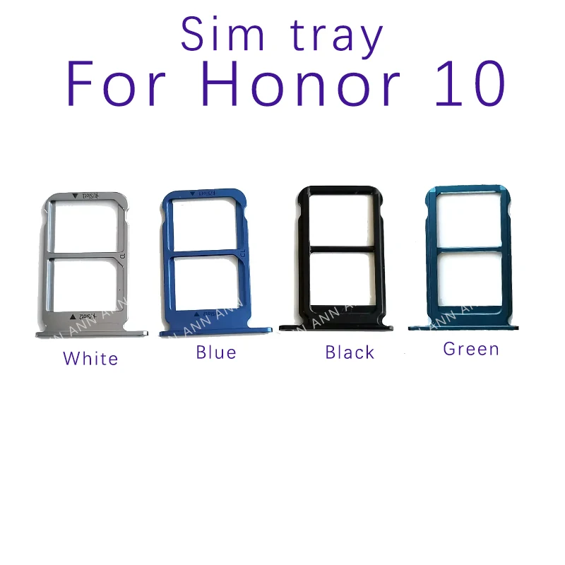 

For Honor 10 Sim Tray Sim Card Tray Holder Sim SD Card Slot Holder Replacement Parts