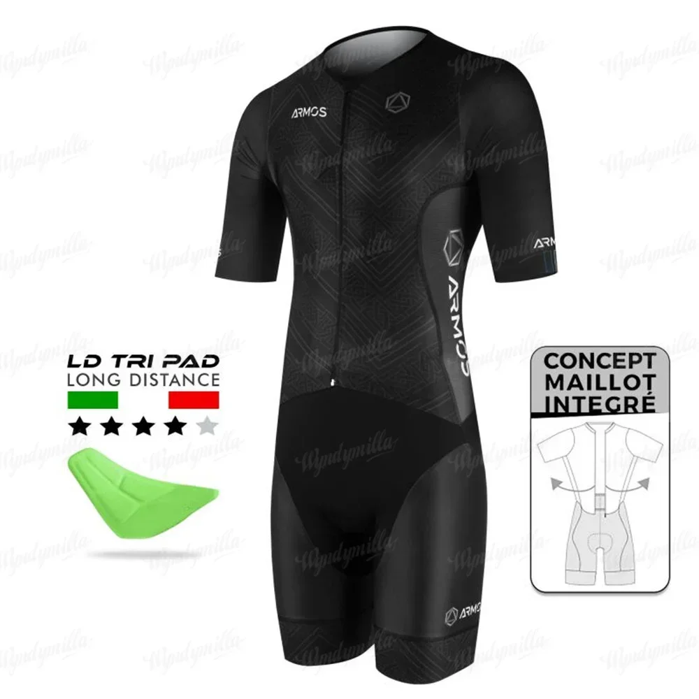 Sila New Men\'s Bike Mtb Triathletes Clothing Running Sports Jumpsuit Inline Skating Lycra Comfort Cycling/running/skating Suit