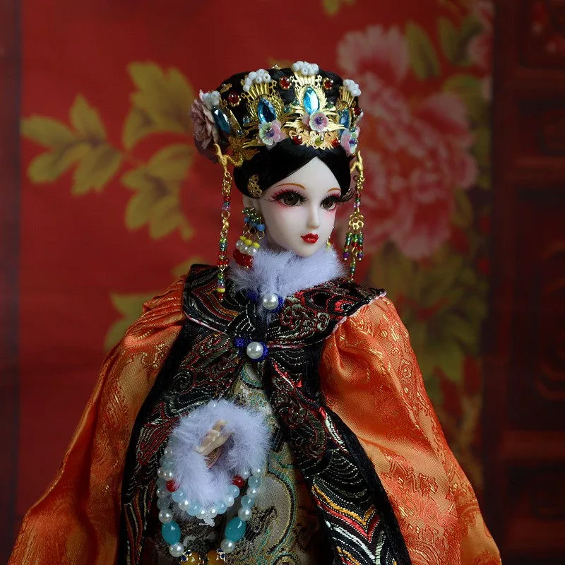 2026Chinese Traditional Doll For Children Manual Doll+Clothes+Headdress 30CM ABS Simulation Dolls With Clothes Accessories ZL847