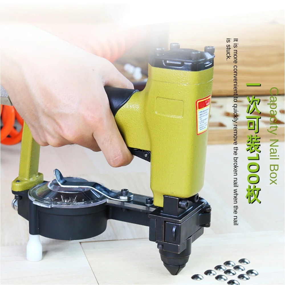 

Meite ZN-12S Pneumatic Auto-fed Tack Nailler Sofa Stapler Furniture Decoration Nailler ForTack Cap Diameter 10.5mm To 11.5mm