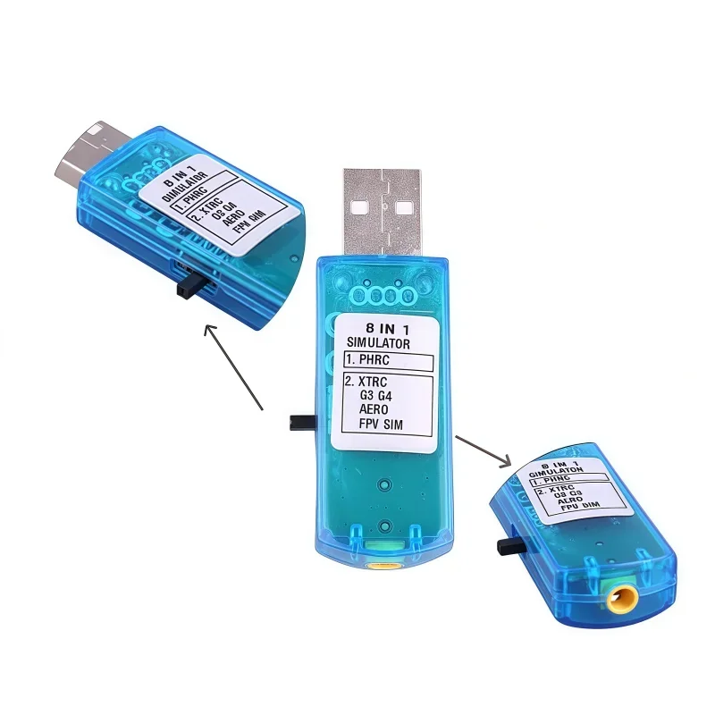 8IN1 USB-Dongle Computer-Flugsimulator für Phoenix XTR5 FMS G4 DRL DRL Liftoff Uncrashed FPV Flugzeug Hubschrauber