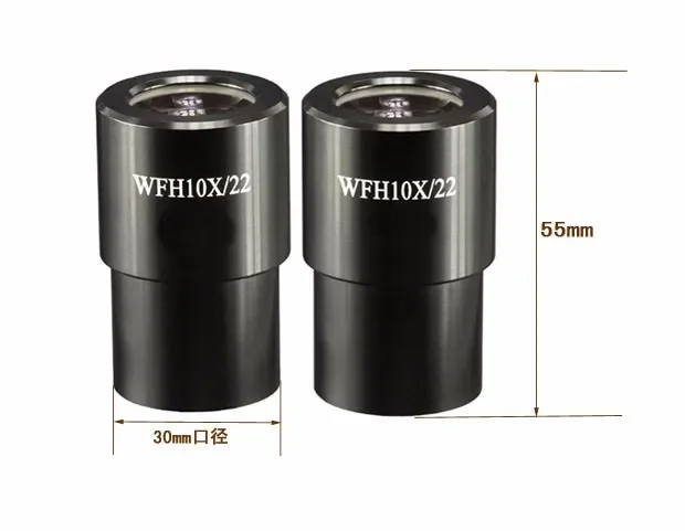 

WFH10X Eyepiece 22mm Large FOV Ultra Wide Angle High Eye Point Plan Stereo Microscope Eyepiece Mount 30mm Scale Cross