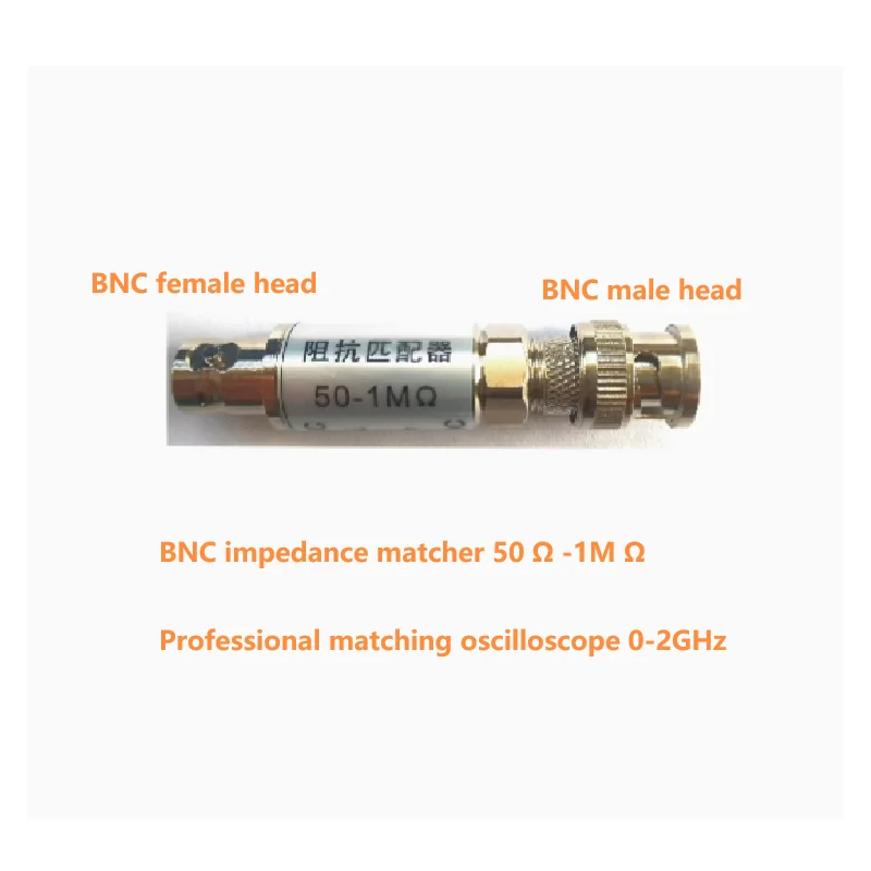 

Oscilloscope impedance matcher BNC interface 50 ohm-1M ohm through load terminal load