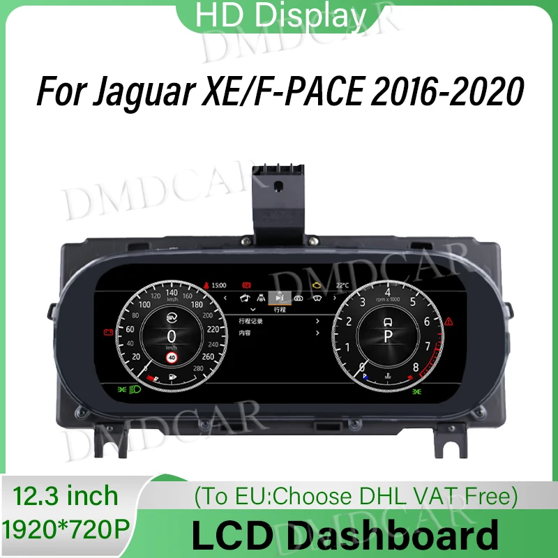 

Car Lcd Speedometers Dashboard Support CarPlay for Jaguar XE/PACE 2016-2020 Instrument Cluster Digital Linux System 12.3 Inch