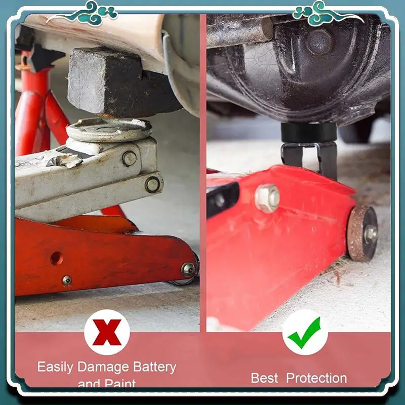 

ABTU-8Pcs Jacks Stand Pads Universal Slotted Frame Rail Pinch Welds Protector Rubber Jacks Pad For Jacks Stand Accessories