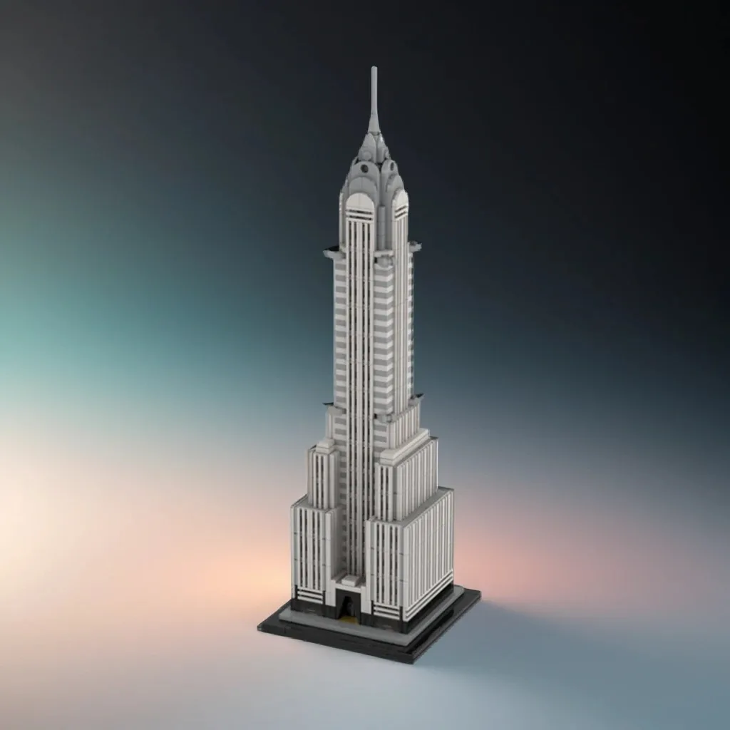 

810 шт. Chrysler Building Art Deco Архитектура DIY Модель Строительные блоки Подарок на день рождения