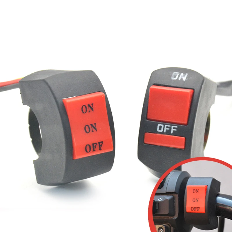 

LED Headlight Switches Far Near Two/Three Line Motorcycle Handlebar Switch Button Driving Light Switch Motorbike Switch Button