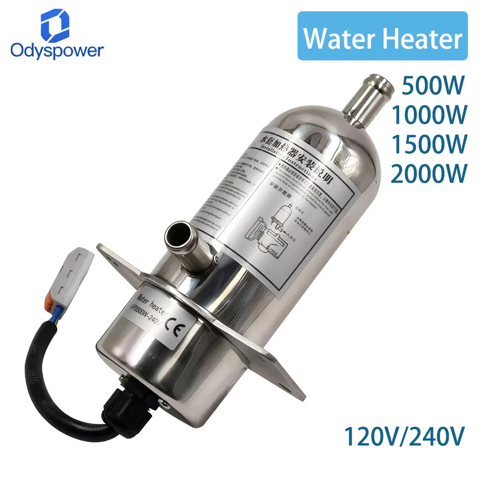Stainless Self-circulating Generator Water Heater Engine Preheater Thermostat Diesel Genset Part 500w-2000w 240V/120V Optional