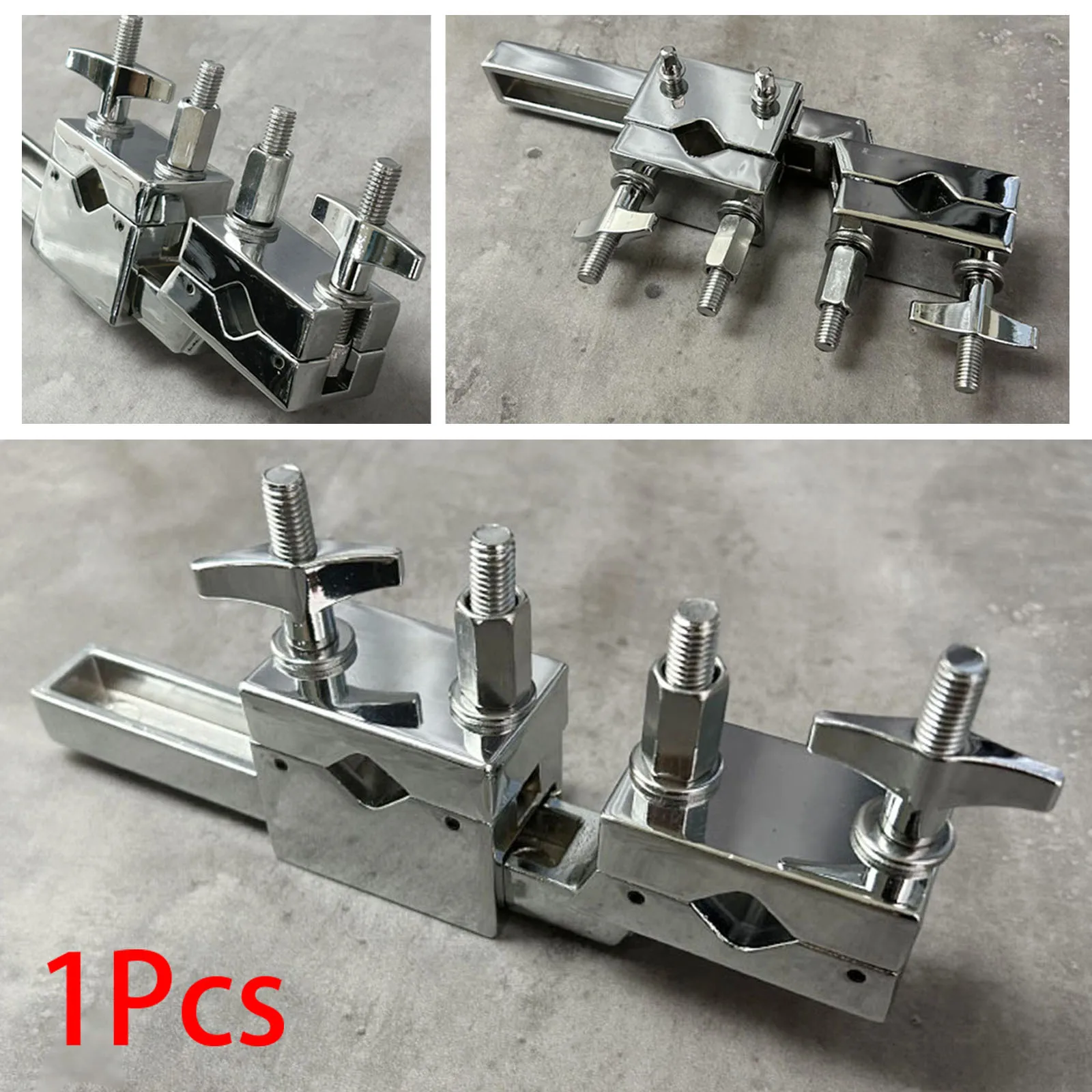 Drum Cowbell Holder Clamp Metal Handbell Cowbell Durable Mount Cowbell Mounting Bracket Double Clamp Mounting Clamp Replacement