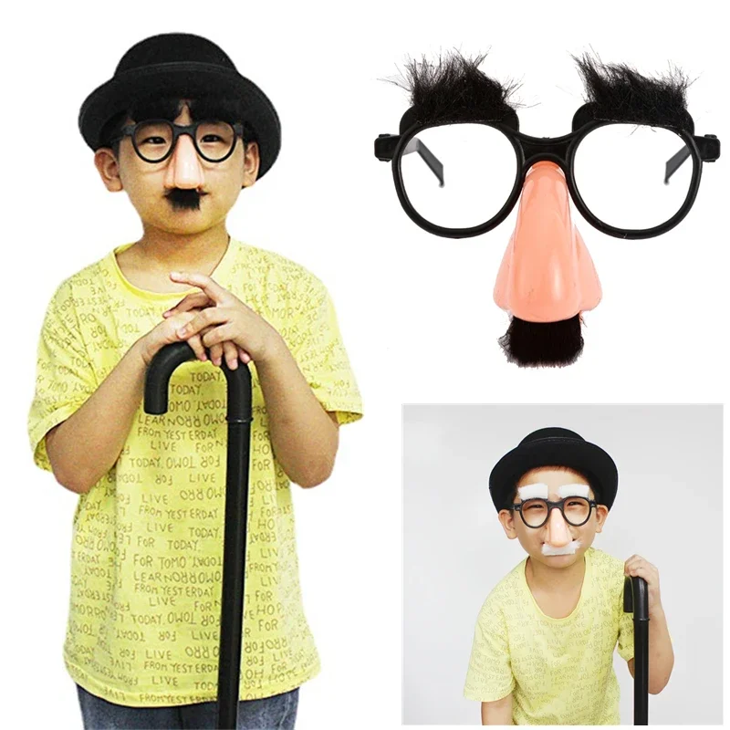 Disguise Glasses with Funny Nose And Mustache Silly Eyebrows Party Favors Novelty Clown Eyewear Halloween Costume Accessories