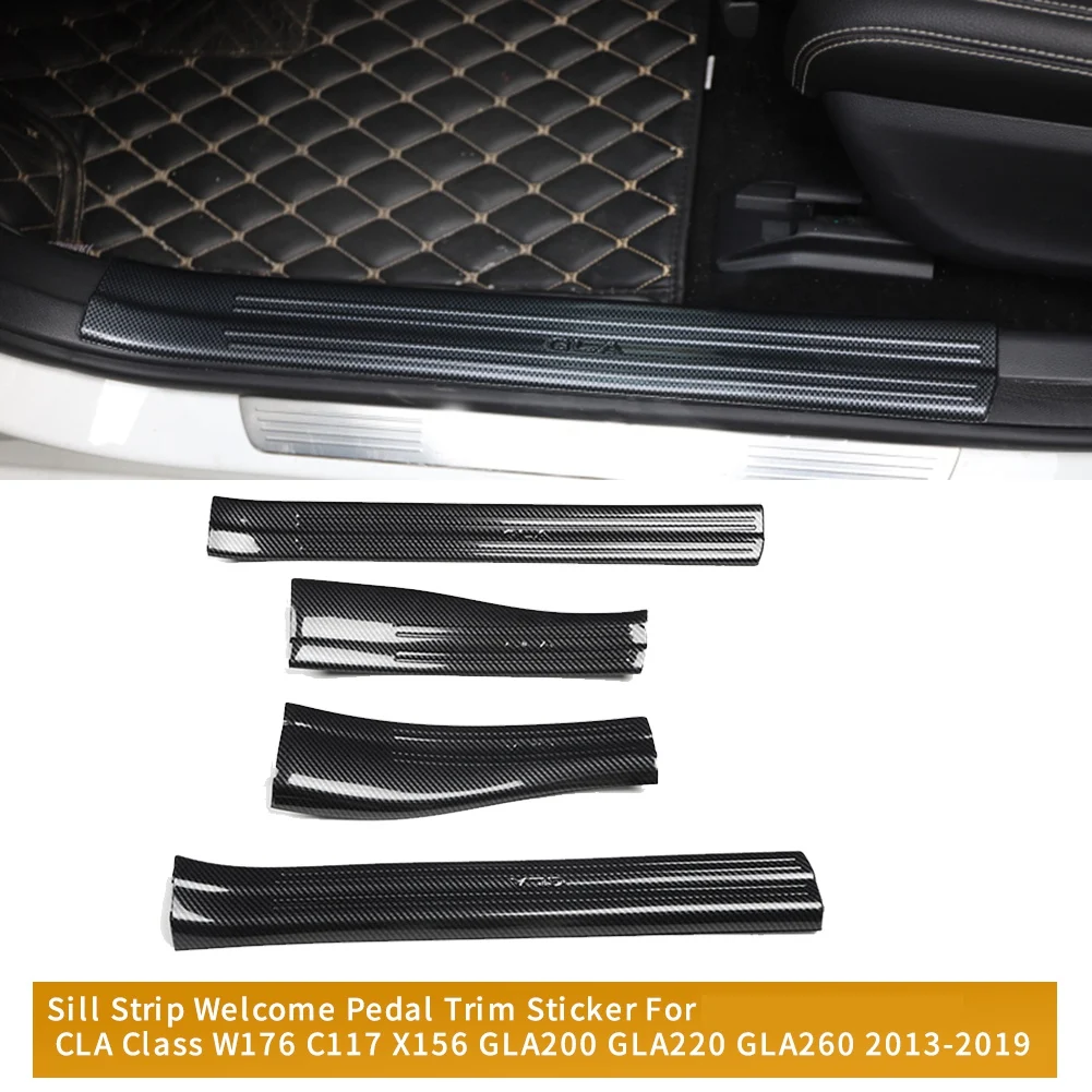 

Car Sill Strip Car Welcome Pedal Protection Sticker For Mercedes Benz CLA Class W176 C117 X156 GLA200/220/260 2013-2019