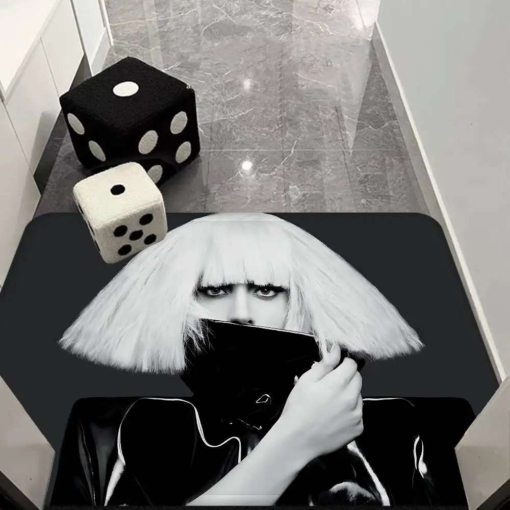 Singer L-Lady G-Gaga Kitchen Mat Cheaper Anti-slip Modern Living Room Balcony Printed Modern Home Decor