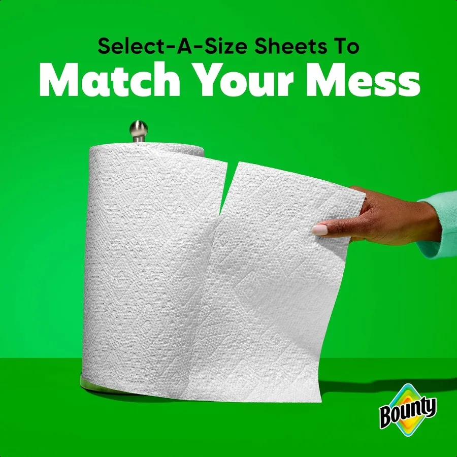 Bounty SelectASize Paper Towels White 8 Triple Rolls = 24 Regular Rolls