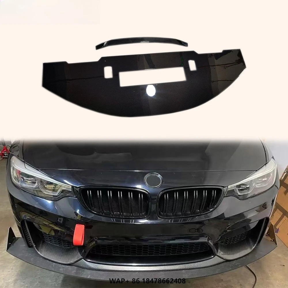 

For F82 M4 2014-19 Coupe Carbon Fiber KZ Style Front Bumper Bottom Lip 2pcs