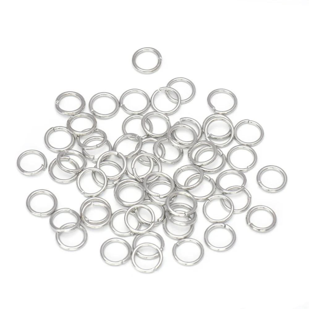 100-200pcs 4mm 5mm 6mm 7mm 8mm 10mm 12mm Open Jump Rings For Jewelry Connectors Chain Links