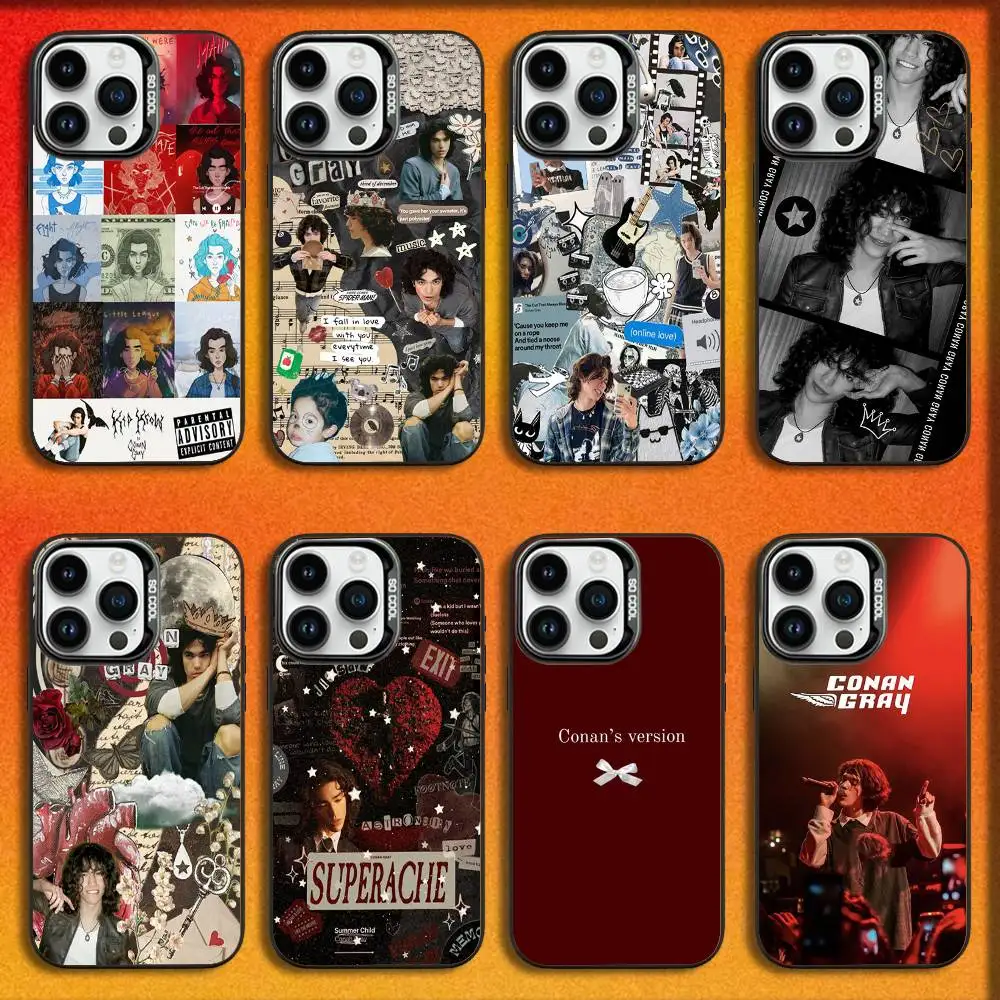 

Colllage C-Conan Gray Singer Phone Case For iPhone 16,15,14,13,12,11,Mini,Pro,E,MAX Black Candy Matte Shockproof Cover