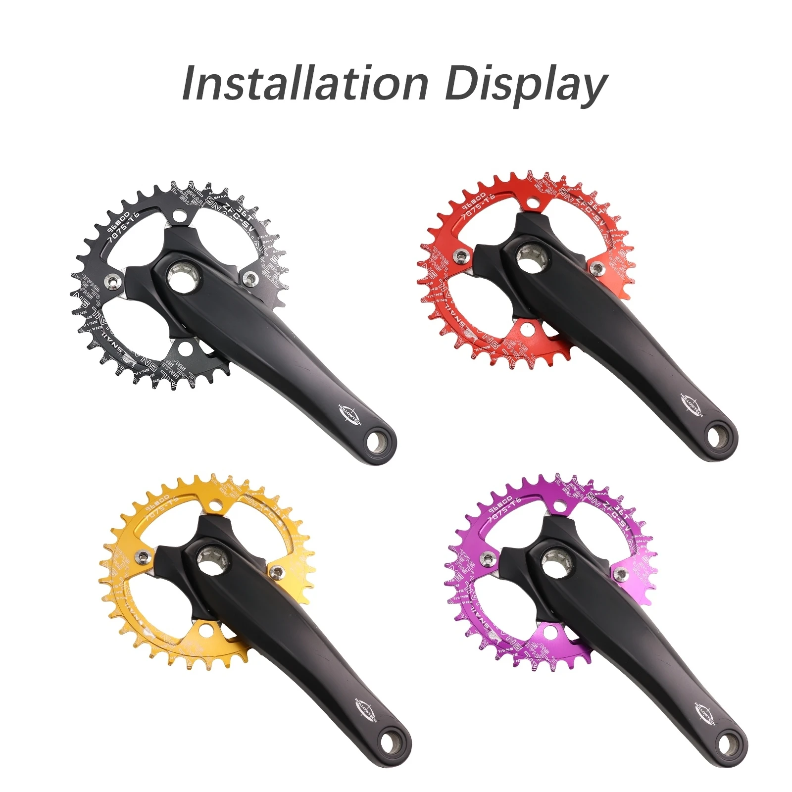 SNAIL 96BCD Oval Chainring for Shimano Alivio M4050 M4000 M3000 M2000 Narrow-Wide 32–36T