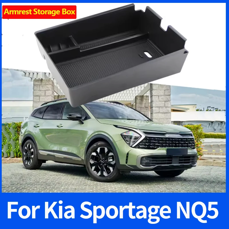 

Car Armrest Storage Box Tray for Kia Sportage NQ5 2022 2023 2024 Centre Console Container Holder Organizer Accessories