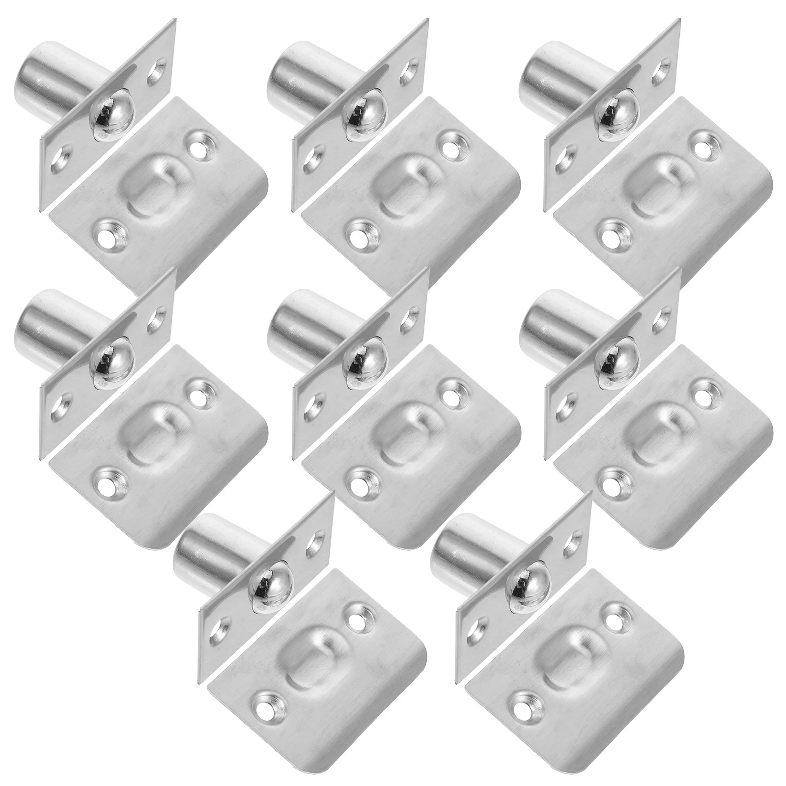 8 Pcs Door Spring Bumper Lock Locks Hook Latch for Adjustable Ball Catch The Guide Closet Floor Stainless Steel