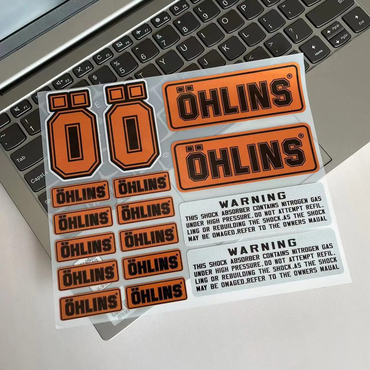 Motorcycle Sticker Reflective For OHLINS Shock Absorber Decoration Waterproof Personalized Film Scooter Notebook Universal