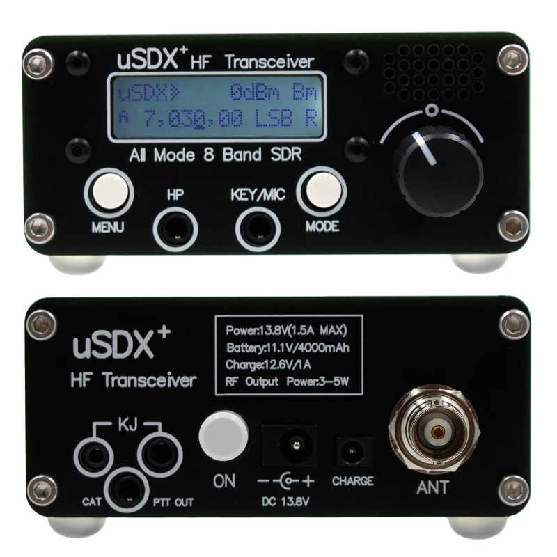 Imagem -03 - All Mode hf Ham Radio Usdx Sdr Transceptor Bandas 80m 60m 40m 30m 20m 17m 15m 10m Qrp Usb Lsb cw am Transceptor fm para Transceptor Transceptor