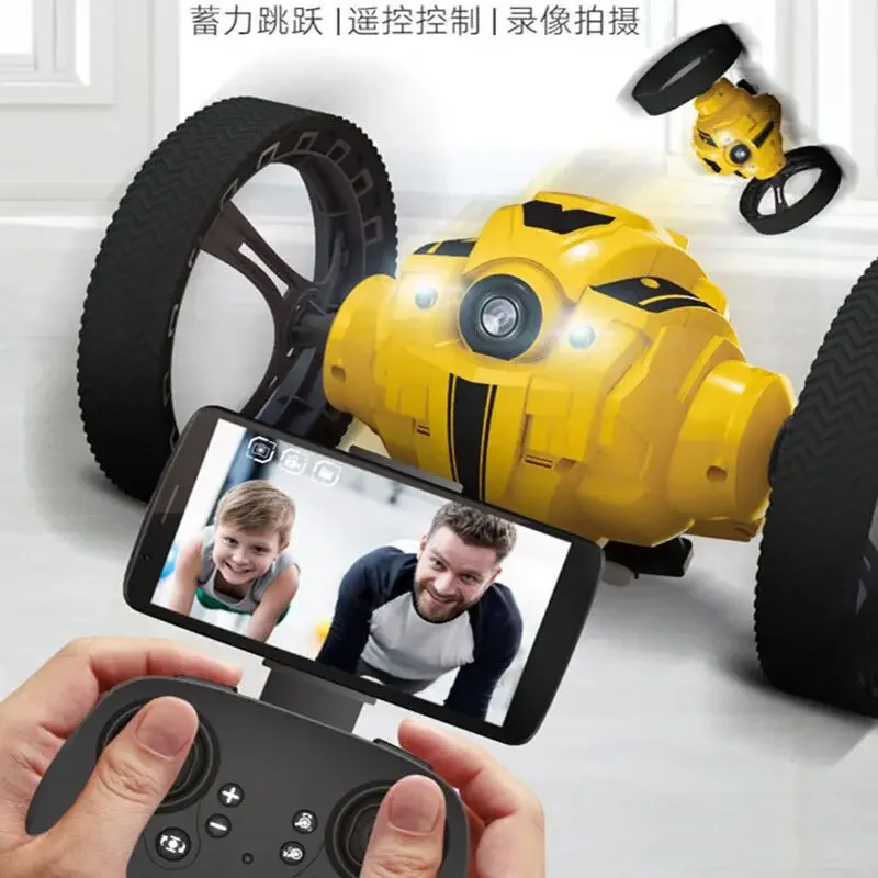 

RC Remote Control Car Bounce With Cameras Black Off-road Technology Drift Charging All-wheel-drive Car Boy Toys For Children