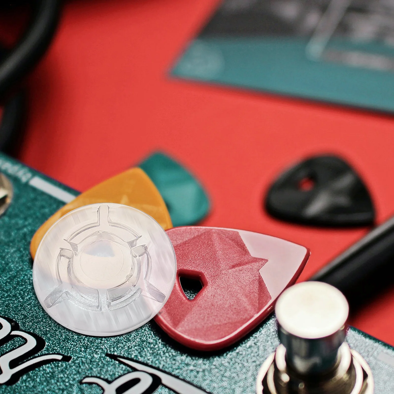 5 قطعة قبعات تأثير الغيتار شفافة PC Footswitch القبعات العالية العالمية عالية الجودة الغيتار الملحقات