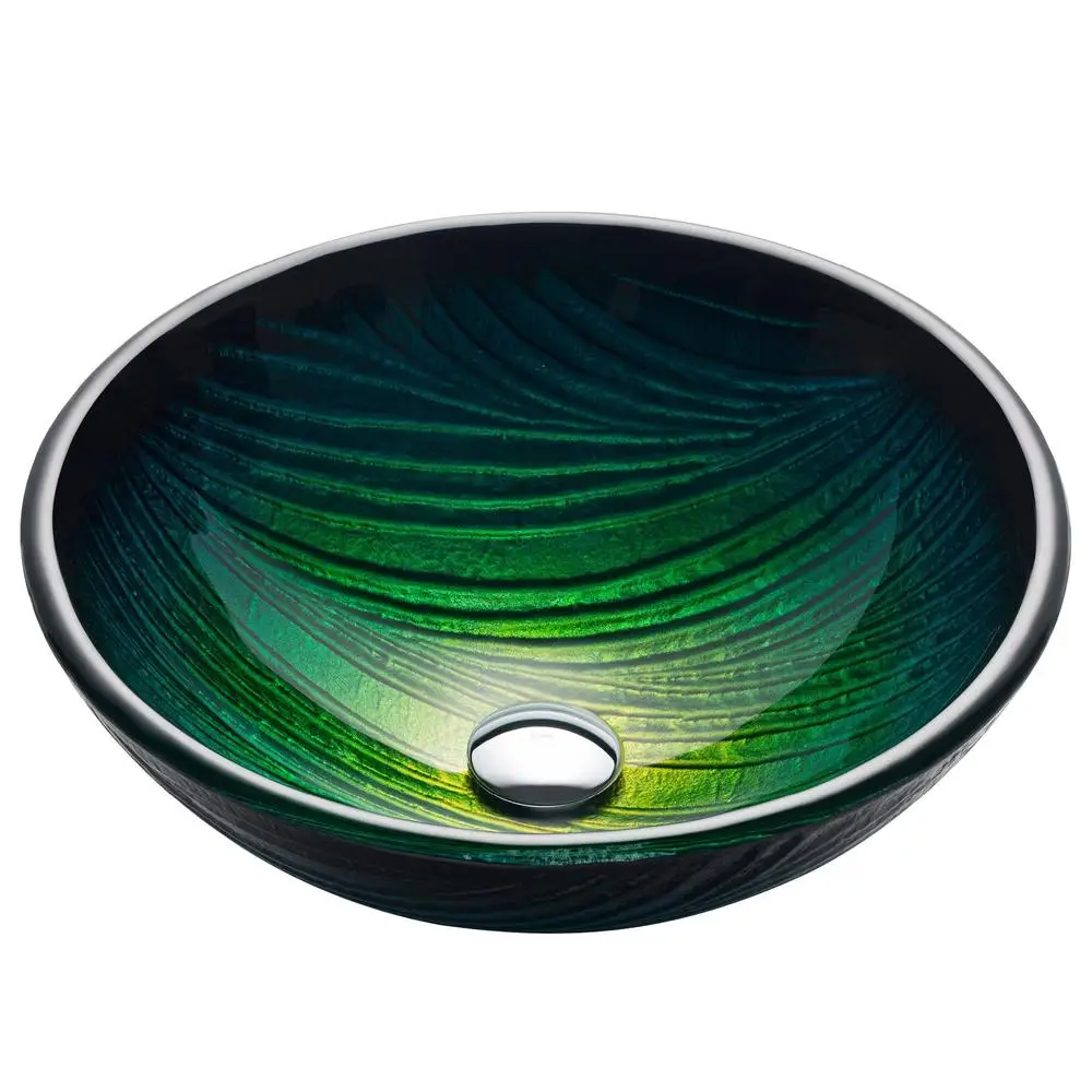 Round Glass Vessel Bathroom Sink 17