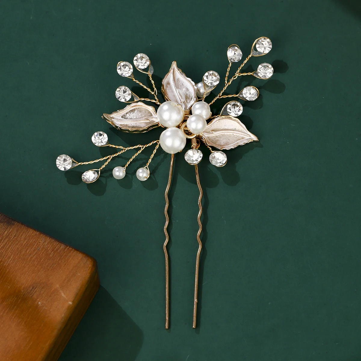 Fashion Bridal Wedding Pearl Beaded Handmade Hairpin Luxury Europe and the United States Hairpin Hair Accessories For Women