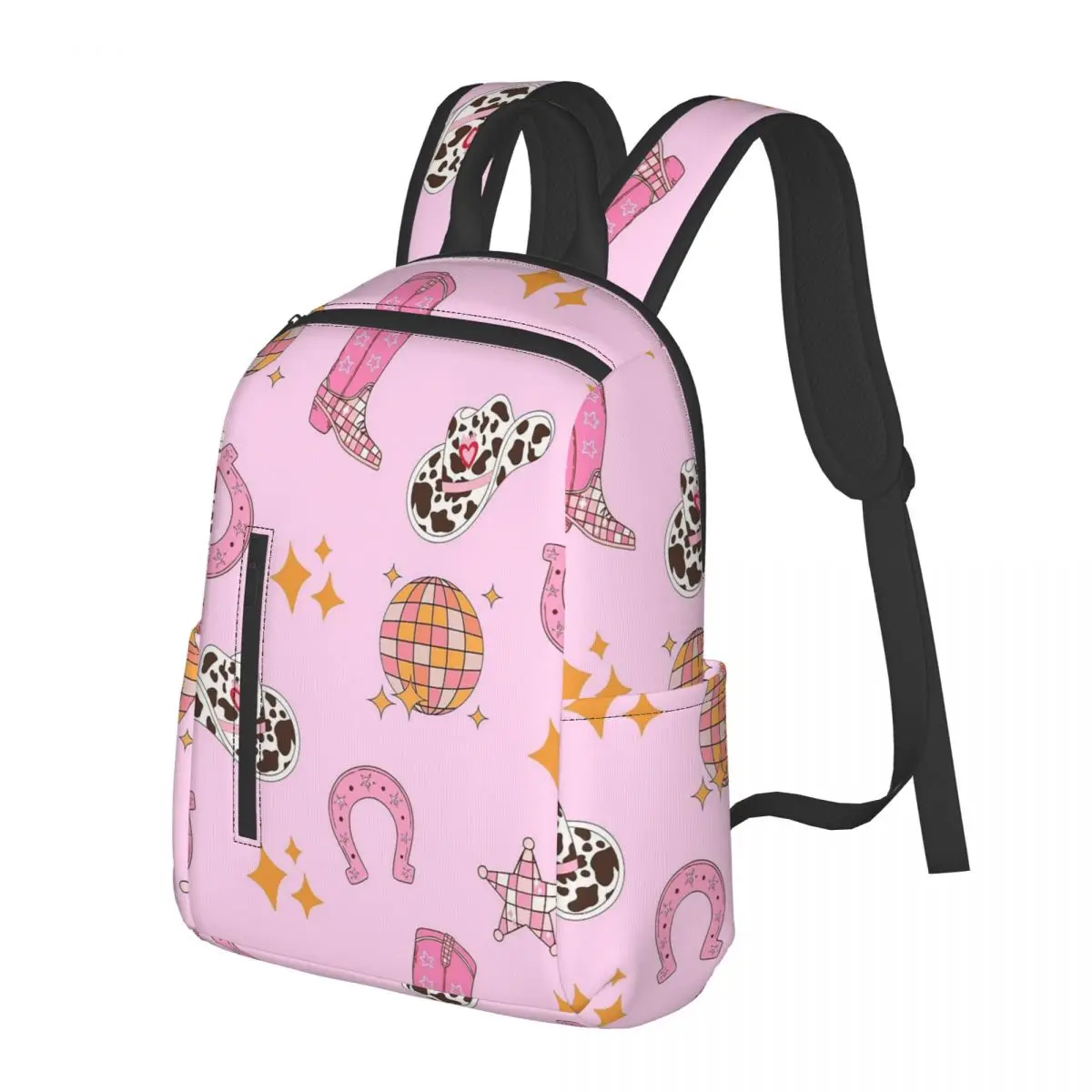 

Adorable Western Cowboy Element Student Backpack School Bag Hiking Travel Daypack for Men Women Bookbag Shoulder Bags