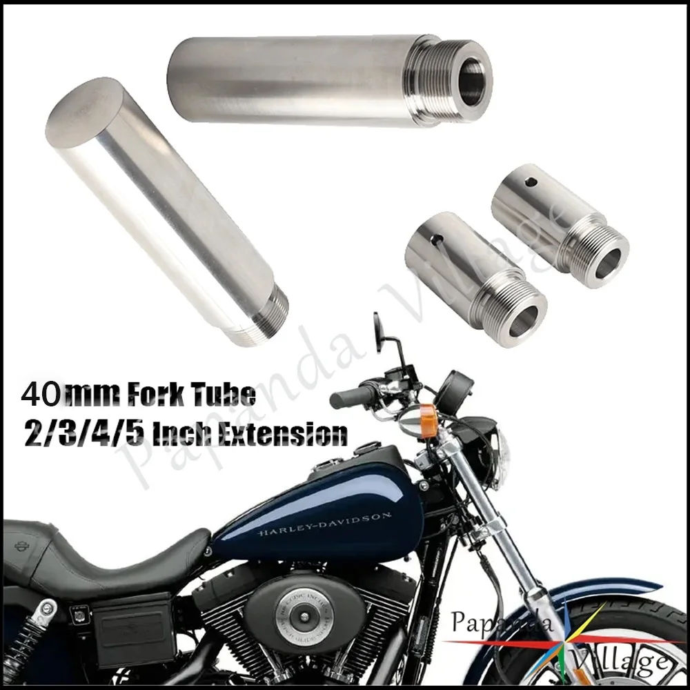 

1 Pair Steel 2/3/4/5 Inch Extension Kits Chrome Front 39mm Fork Tube Extenders For Harley Sportster XL883 XL1200 Dyna Glide FXD