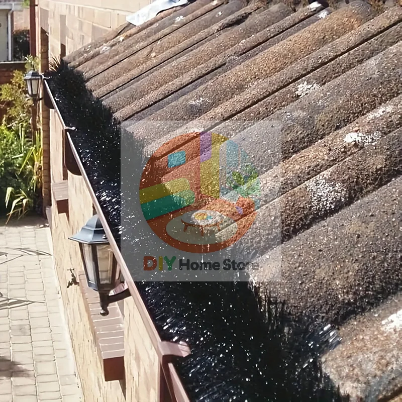 Gutter Brush 100CMX1M Roof Leaf Guard Home Cleaner Rainwater Gutter Protection with Effective Twig Filter