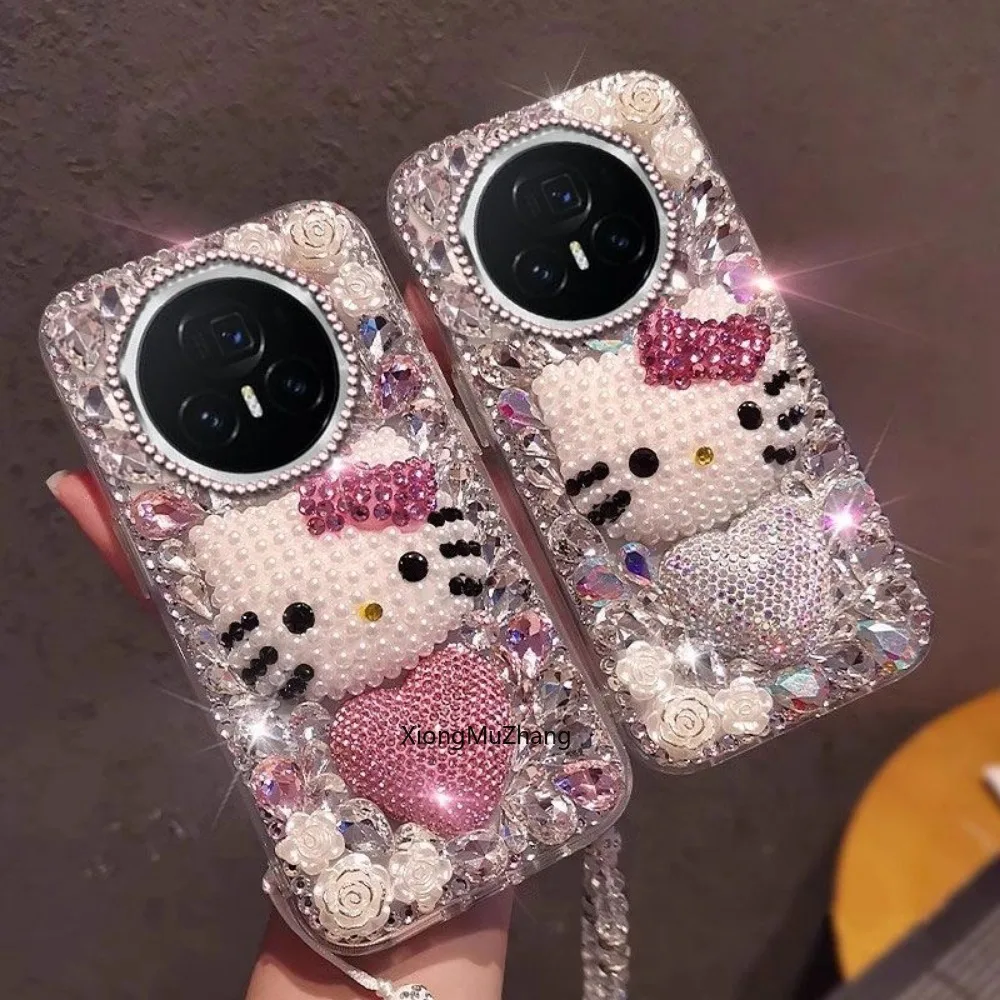 Für Honor Magic 7 Lite 7 Pro 6 Pro 5 Pro 4 Pro 3 Sanrio Diamant Strass Hallo Kitty Telefon Fall für Honor 8 Lite 6 5 Lite 4Lite – Detail 3