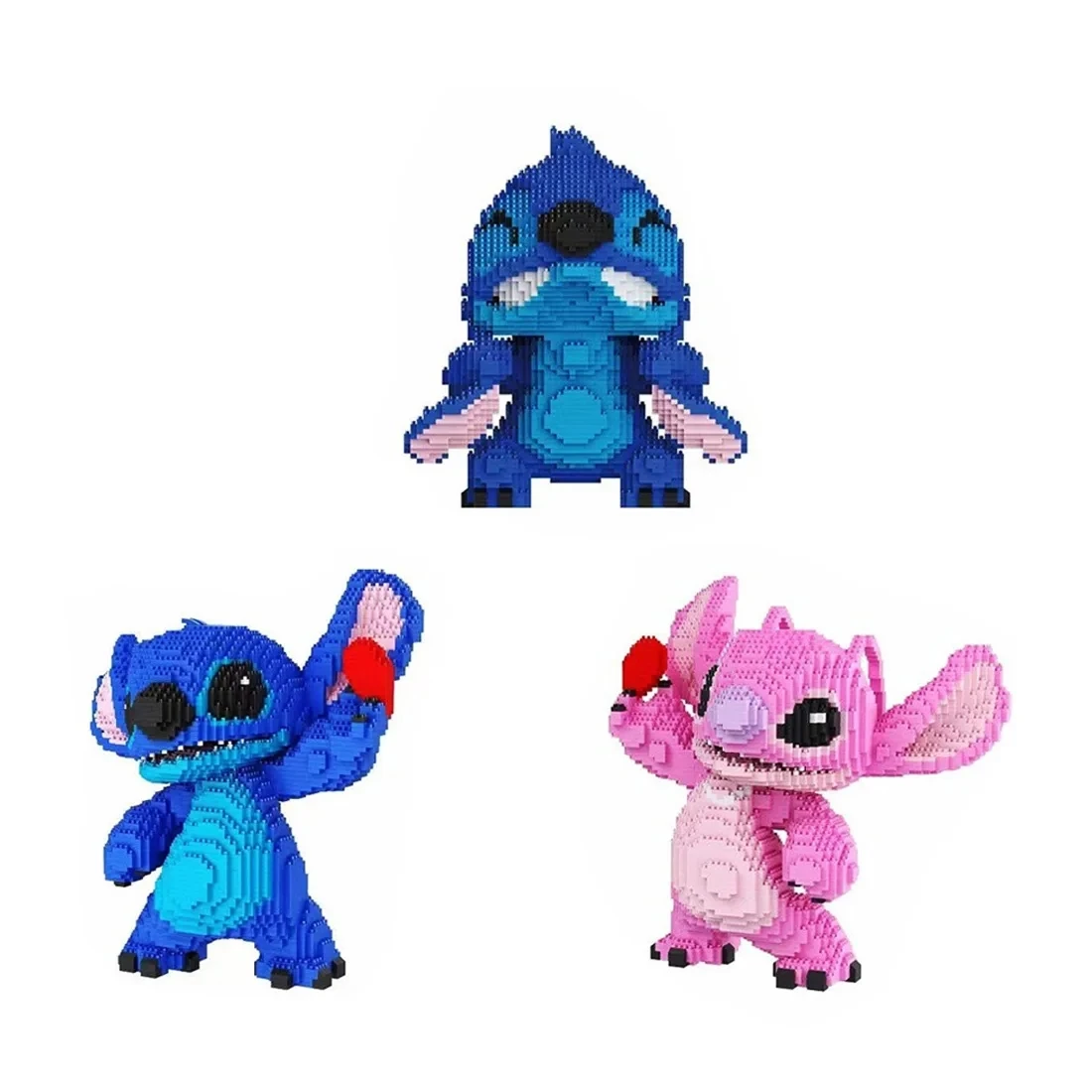 Disney Stitch Series Diamond Building Micro Block Guitar Lilo & Stitch Figure Cute 3D Model Mini Bricks Toys for Home Decoration