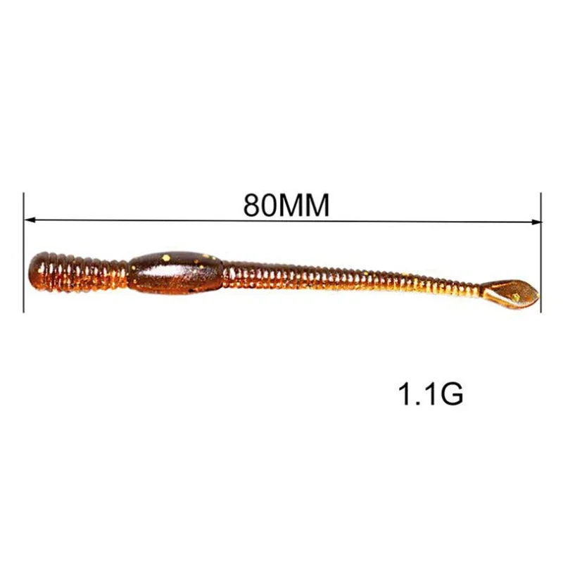 Jig Head 1,1g con lombriz 8cm – 12 uds - imagen 3