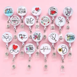 Staff Employee's Card Clip Retractable ID Name Badge Reel for Doctors Nurses Work Card Holder Accessories Medical Workers Pass