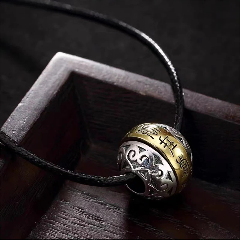 New Creative Taoist Mysticism Rosary Pendant Necklaces For Men Personality Good Luck Beads Torque Jewelry Boy Trendy Accessories