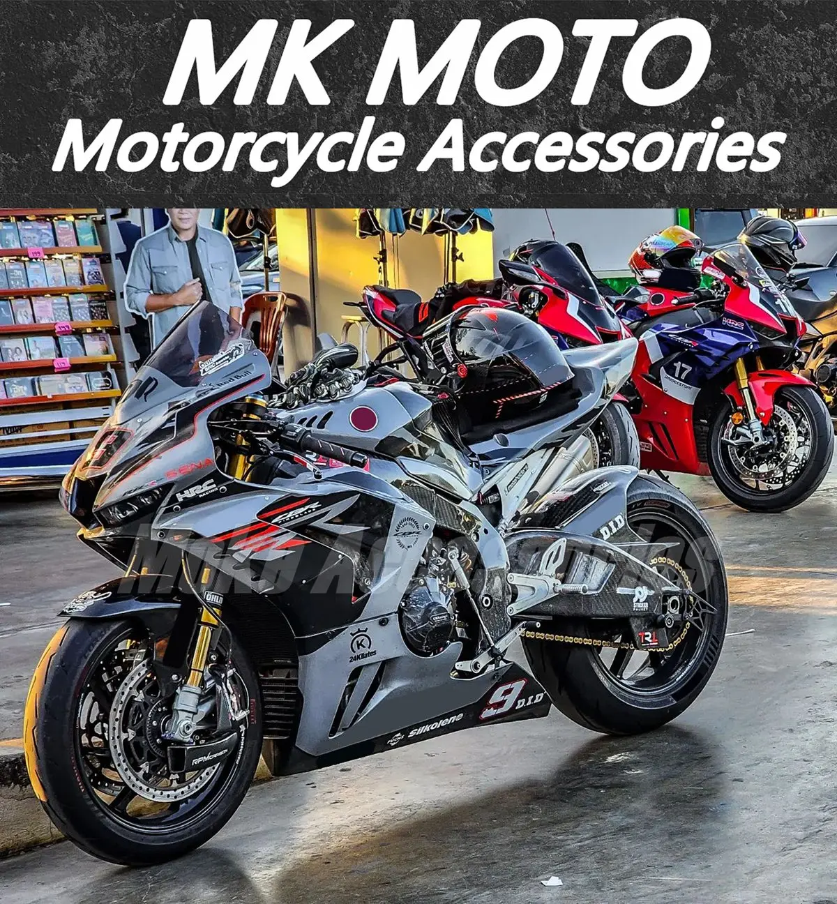 

Moke moto Fairings Kit Fit For CBR1000RR-R 2020 2021 2022 2023 Fireblade SP Bodywork Set High Quality Injection Abs Gray Black