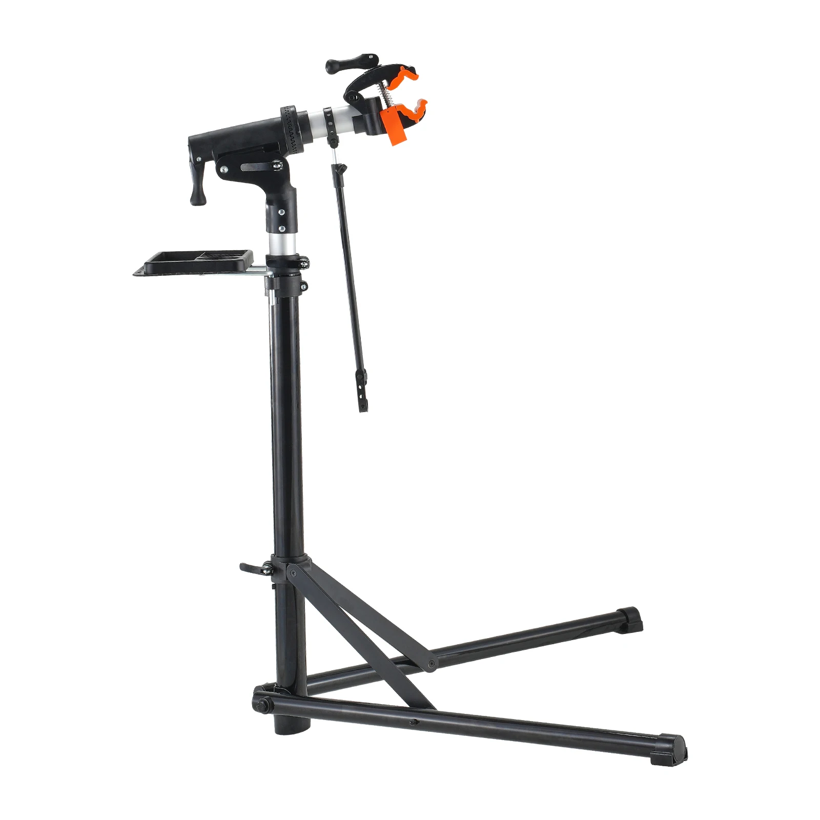 

Bike Repair Stand Heavy-duty Aluminum Adjustable Height Magnetic Tool Tray Telescopic Arm Foldable for Home Shops