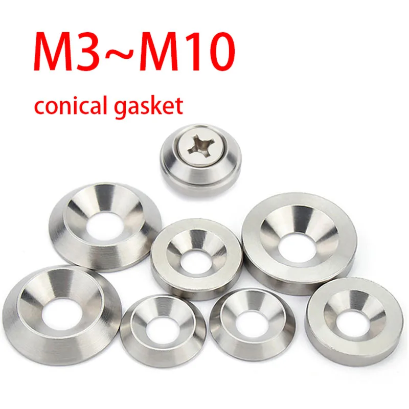 304 Stainless Steel CONE ( FLAT) Washers Solid Countersunk Flat Washers Convex Conical Washers M3 M4 M5 M6 M8 M10