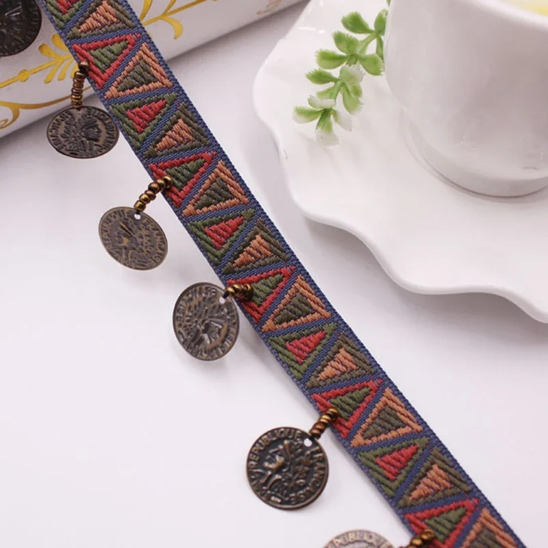 1 Yard Retro-Kupferquasten für Schmuck, DIY-Spitzenband, Handarbeiten, Stoff, Seidenquasten, Fransenbesatz, Nähzubehör für Kleidung, DIY – Detail 3
