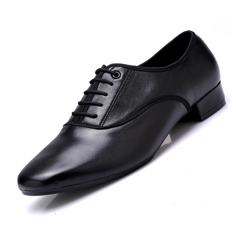 

Cowhide men's modern dance shoes men's dance shoes adult real soft sole ballroom dance Latin dance shoes new style