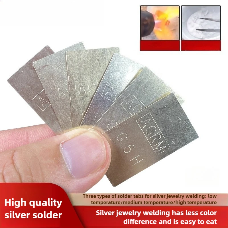 Folhas de Solda de Prata 600/700/800 ° Suprimentos de Soldagem de Joias DIY de Alta/Média/Baixa Temperatura - Ferramenta de Processamento de Joias