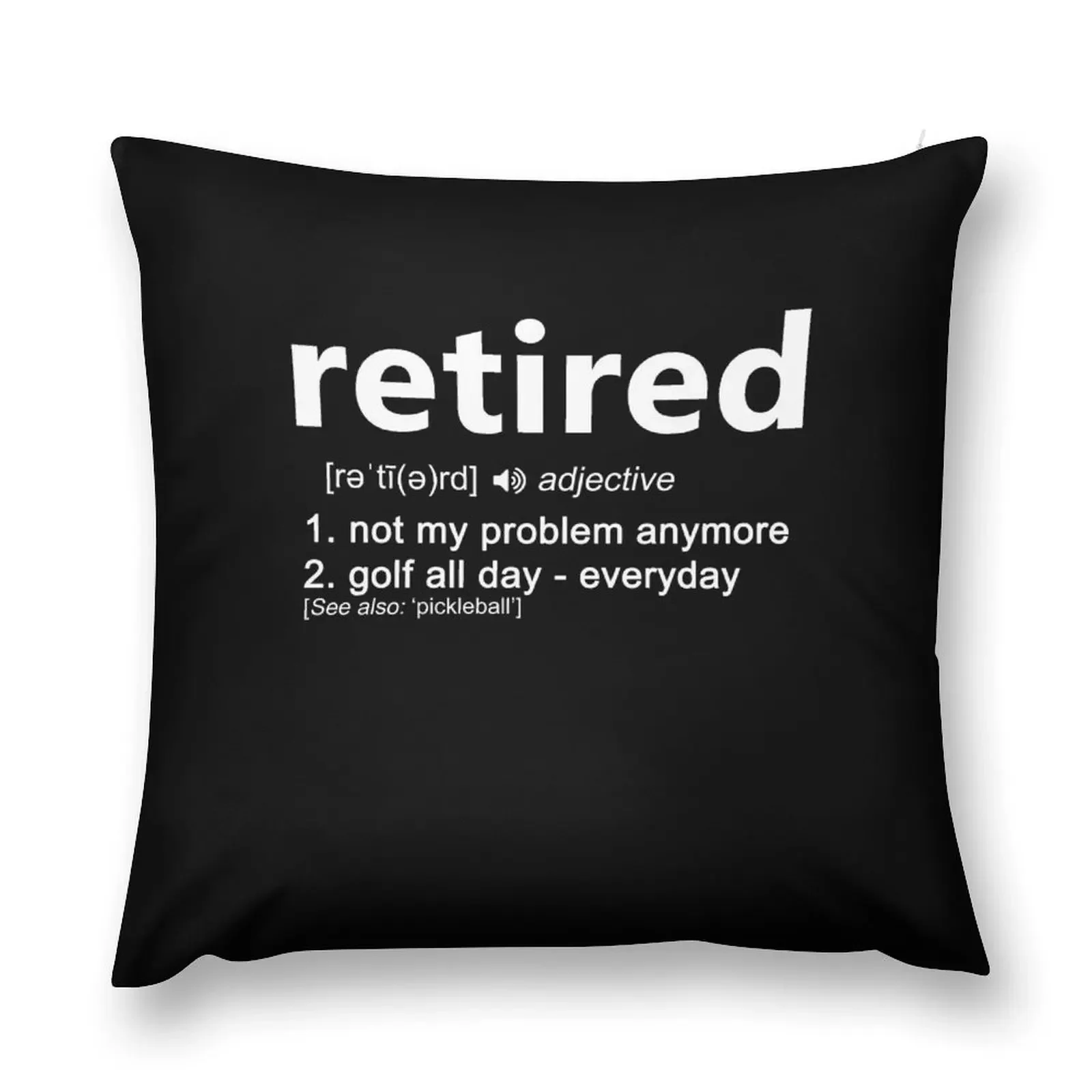 Retired Definition Throw Pillow christmas pillowcases Anime Marble Cushion Cover pillow