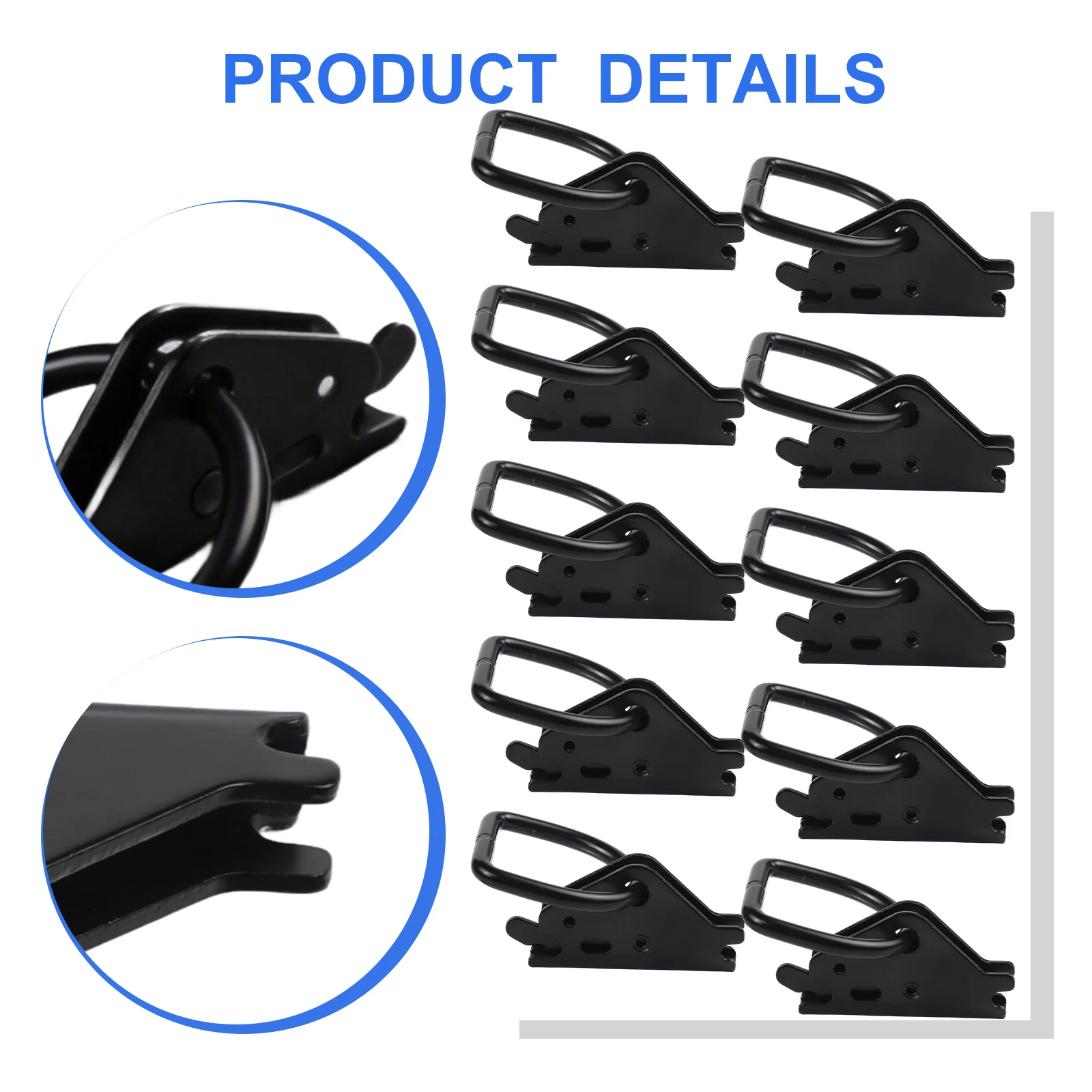 10PCS D Ring Secure Anchors for Etrack Cargo Management with 5500 Pounds Breaking Strength for Trailers Trucks