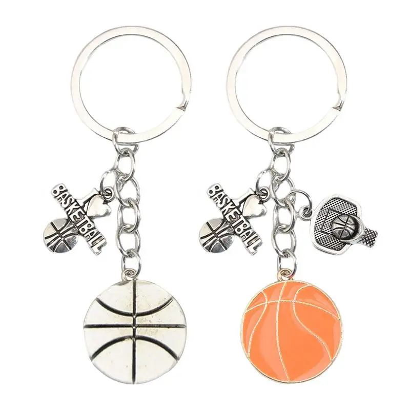 Unique Basketball Hoop Pendants Keychain I Love Basketball Key Ring Sports Basketball Keychains DIY Handmade Gifts